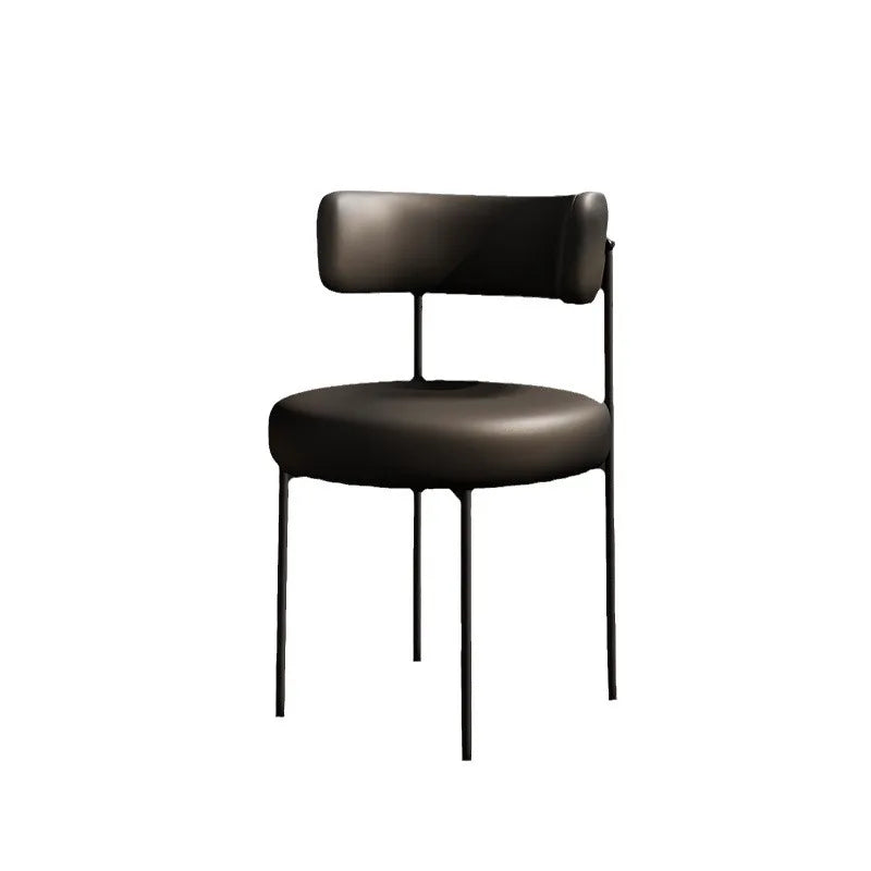 Cream style lambswool makeup chair backrest chair home light luxury high-end dining table Italian minimalist meal