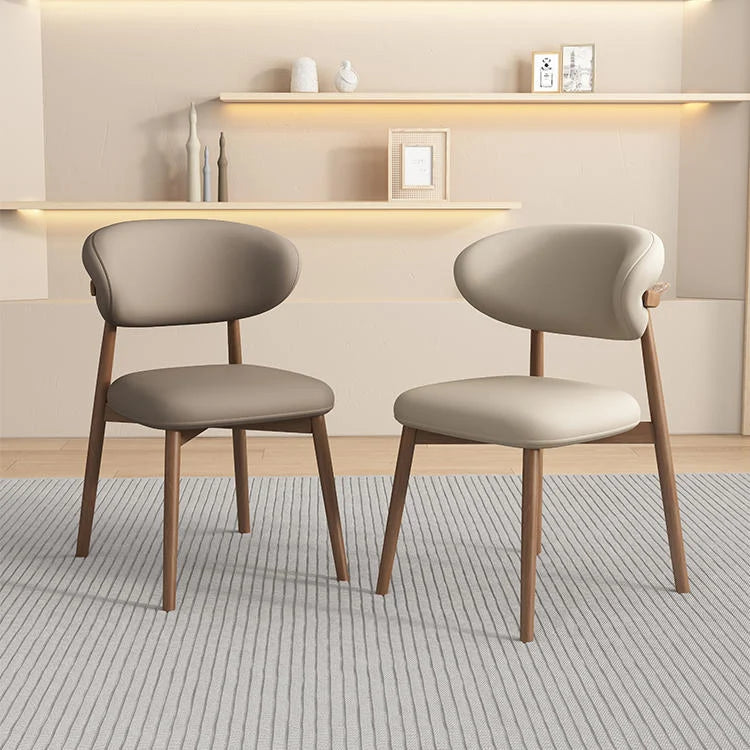 Custom Modern Restaurant Oak Wood Dining Chair Kitchen Restaurant Chair Office Leather Home Coffee Solid Wood Chairs