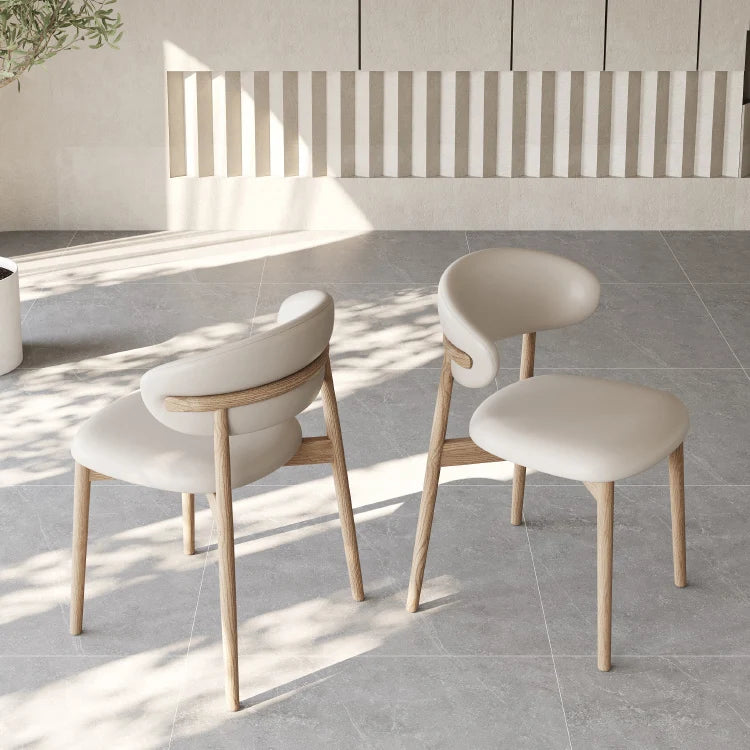 Custom Modern Restaurant Oak Wood Dining Chair Kitchen Restaurant Chair Office Leather Home Coffee Solid Wood Chairs