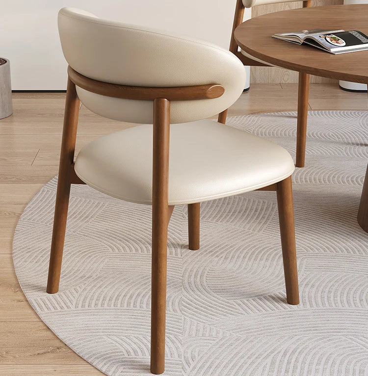 Custom Modern Restaurant Oak Wood Dining Chair Kitchen Restaurant Chair Office Leather Home Coffee Solid Wood Chairs