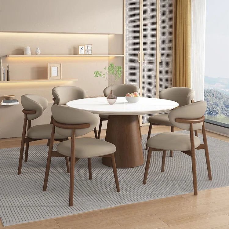 Custom Modern Restaurant Oak Wood Dining Chair Kitchen Restaurant Chair Office Leather Home Coffee Solid Wood Chairs
